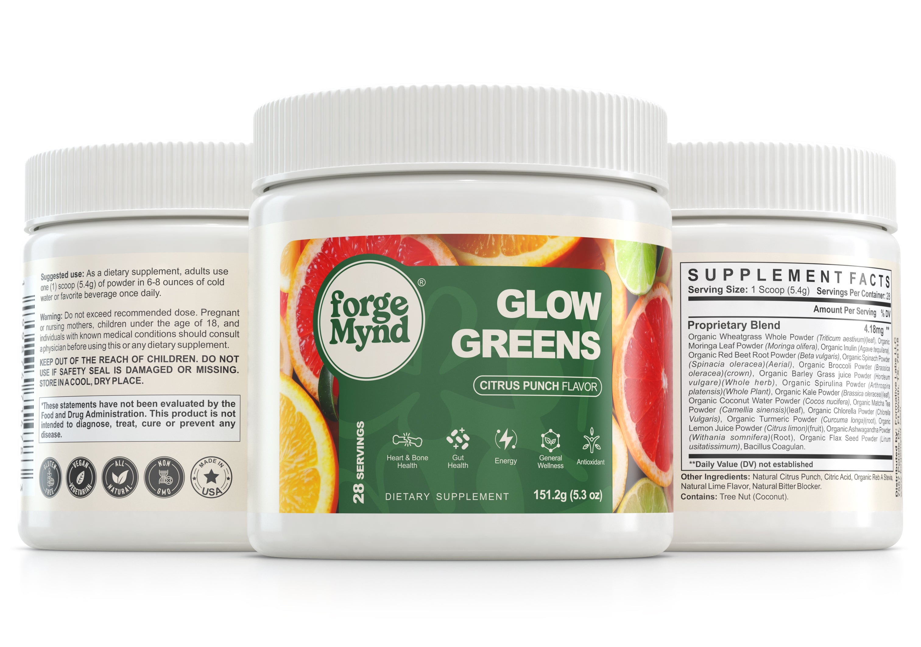 Glow Greens powder (Citrus Punch)